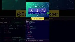 digital clock 👌😱#coding #css #html #javascript #ytshorts #shorts #viralvideo #webdesign #webdev #yt