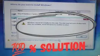windows cannot be installed to the disk. the disk may fail soon. (100 % solution)