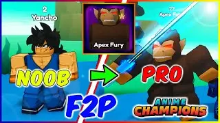 Noob to Pro as *F2P* in Anime Champions Simulator [ACS] | Roblox