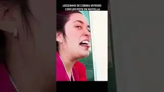 LEOZINHO SE COBRIU INTEIRO COM UM POTE GIGANTE DE NUTELLA! 