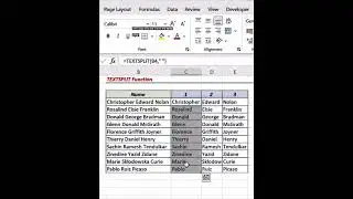 How To Use TEXTSPLIT Function In Excel To Split Out The Names In Column Simplified