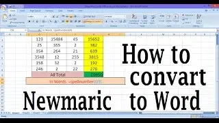How to Convert Number to Word in Excel in Indian Rupees,Hindi