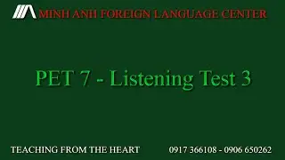 PET 7 LISTENING TEST - TEST 3
