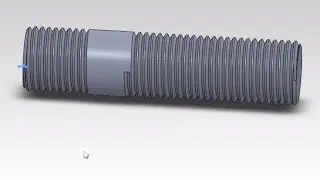 Solidworks - How to make Stud with threads (easiest method) 1080p HD
