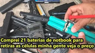 COMPREI 21 BATERIAS DE NOTBOOK USADAS VAMOS ABRIR AQUI MINHA GENTE