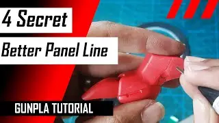 HOW TO DESIGN AND SCRIBING PANEL LINE ON GUNDAM MODEL - GUNPLA TUTORIAL