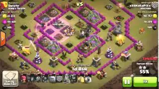 Clash Of Clans Klan Savaşları Golem & Pekka Saldırısı