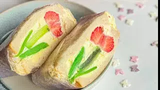 Strawberry Tulip Sandwich | Flower Sandwich |