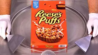 ASMR | How to make Reeses Puffs - Ice Cream Rolls | Satisfying & Delicious (no talking)