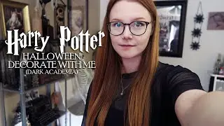 halloween decorate with me | 2020 harry potter + dark academia theme