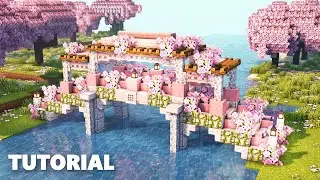 COMO CONSTRUIR UN PUENTE DE CEREZO en Minecraft  - Tutorial