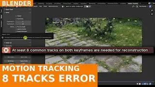 The infamous 'At Least 8 Common Tracks' Error in Blender Motion Tracking
