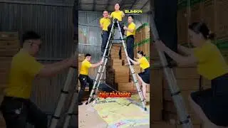 Cận Cảnh Lắp Ráp Và Sử Dụng Thang Nhôm Rút Đôi Sumika SK640D New