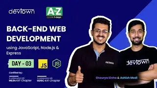 [LIVE] DAY 03 - Backend Web Development using JavaScript, Node.js and Express | COMPLETE in 7 - Days