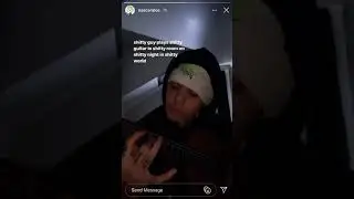 nascar aloe playing guitar on instagram story