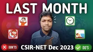 CSIR NET Dec 2023 Last month strategy | Preparation strategy for csir net chemical science