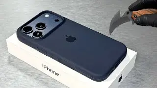 iPhone 17 Pro Deep Blue Unboxing 1TB + Accessories (Silicone Case Midnight Blue) Aesthetic ASMR