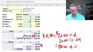 Binomial option pricing model: up/down jumps based on volatility (FRM T4-7)