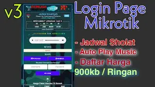 LOGIN PAGE Mikrotik v3 Fitur Lengkap Autoplay Music - Ramadhan