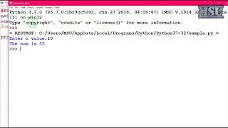 GE8161 Problem Solving and python Programming Laboratory 14   Sum of n natural numbers