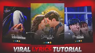 New Viral Lo-fi Lyrics Video Editing in Alight Motion | Viral Lyrics Editing Tutorial