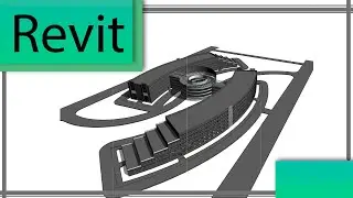 REVIT. НАДЗЕМНЫЙ ПАРКИНГ НА 500 АВТОМОБИЛЕЙ.GROUND PARKING.