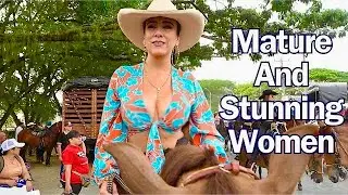 🔥 BEAUTIFUL MATURE WOMEN RIDING 🐎 🔥 HORSEBACK RIDING IN ZARZAL  | CABALGATA