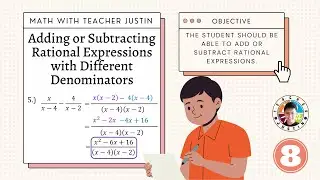 Adding Rational Expressions with Dissimilar Denominators [Example 1-8]