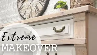 DRAMATIC PINE DRESSER MAKEOVER : Dark & Dingy to Light & Bright