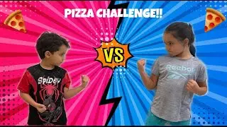 PIZZA CHALLENGE ALMA & ABOOD WORLD تحدي البيتزا