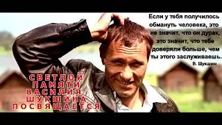 Посвящается светлой памяти Василия Макаровича Шукшина.