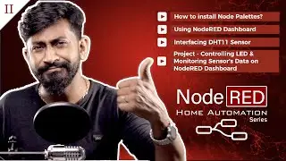 Monitor Sensor & Control LEDs on Node-RED Dashboard connected to Raspberry Pi board