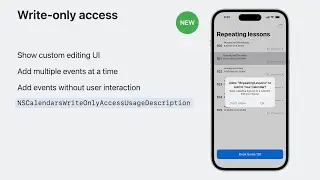WWDC23: Discover Calendar and EventKit | Apple