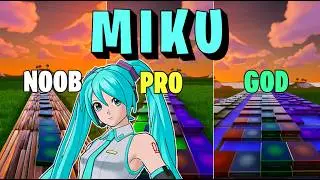 Hatsune Miku - Miku - Noob vs Pro vs God (Fortnite Music Blocks)