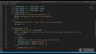 Part1 | Online banking system using python with payment receipt.