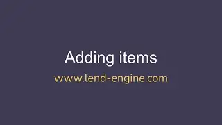 Adding items