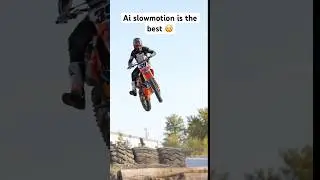 Crazy ai slow motion dirtbike 😳 #insane #trending #dirtbikes #supercross #hardenduro #shorts #fyp