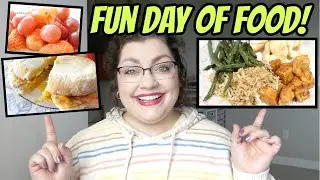 WHAT I EAT IN A DAY | Sunday Funday Edition!!! (Easy Vegetarian Cooking & Takeout Food)