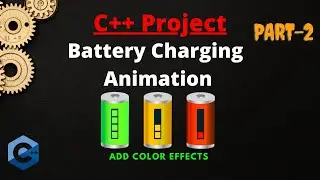 Battery Charging Animation in c++| Part-2 | C++ Project | Without using graphics.h | Applications