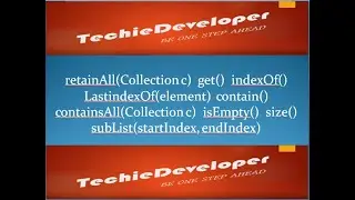 11.various methods of ArrayList in Collection Framework