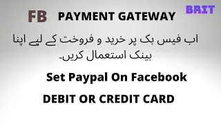 Facebook Payment Gateway || Bank card and Paypal || BRIT