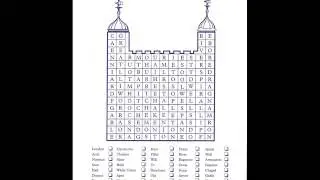 Wordsearch about the Tower of London