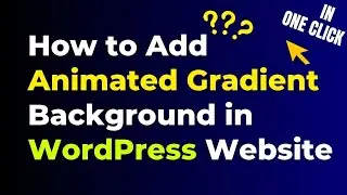 animated gradient background elementor || animated background free elementor