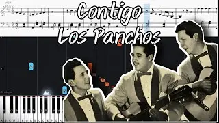 Contigo | Los Panchos PIANO TUTORIAL (Sheet in the description)