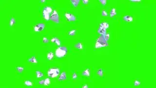 Diamonds Falling Green Screen