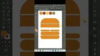 How to Draw a Burger in Adobe Illustrator ।। #shorts #illustrator