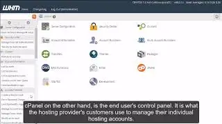 whm res difference whm cpanel