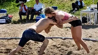 Girl vs Boy Beach Wrestling 😱 Unexpected Power Show! 💥 