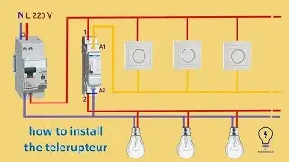 how to install the telerupteur | wiring diagram | branchement d'un télérupteur