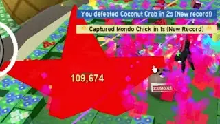 Biggest 109k Scorching Star | Killing Coconut Crab, Mondo, Commando with RBC | Bee Swarm Simulator